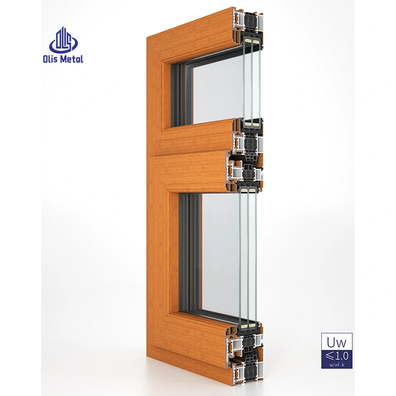 Double Glazed Aluminum-Plastic Co-Extruded Energy Efficient Tilt-and-Turn Window