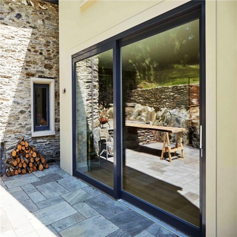 Black Aluminum Sliding Patio Door | Olis Metal Custom Exterior Doors