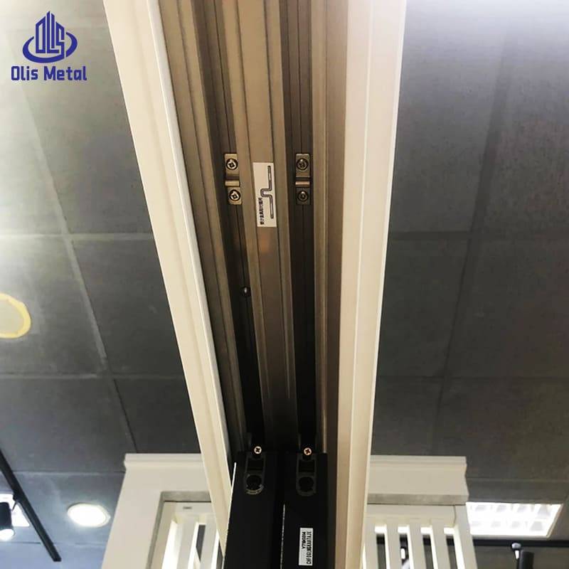 Black Aluminum 2-Panel Trackless Double Sliding Interior Glass Door | Precision-Machined Industrial Style for Construction Contractors - Image 5