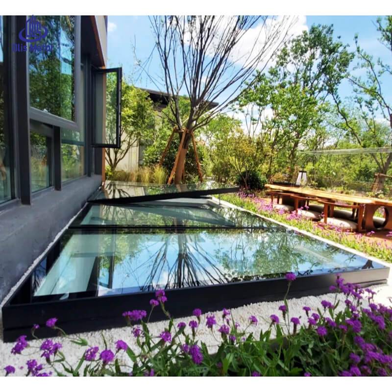 New Aluminum Electric Basement Skylight window | Automatic Rain Closure
