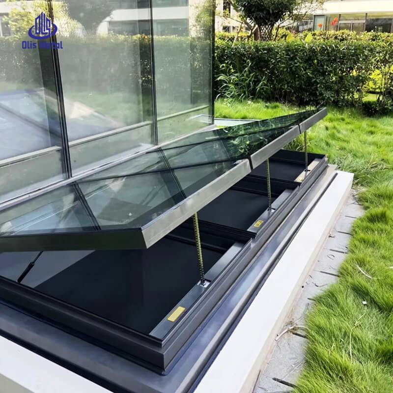 New Aluminum Electric Basement Skylight window | Automatic Rain Closure - Image 3