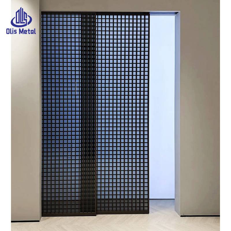 Hidden Grid Aluminum Glass Sliding Partition Door | Premium Soundproof Space Divider for Villa Interiors