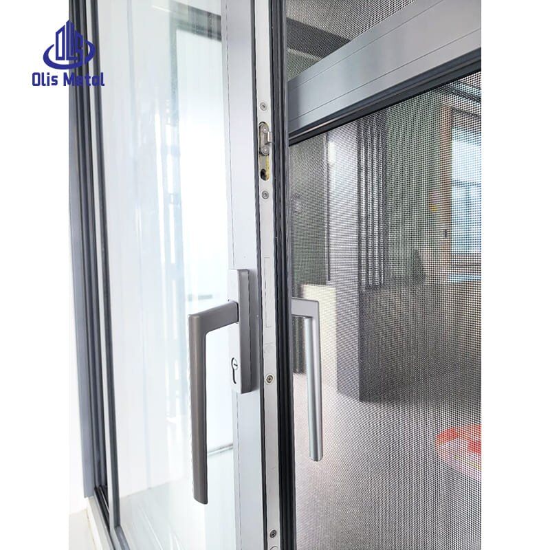 Silver Gray Thermal Insulated Aluminum Screen Sliding Door | Superior Soundproof Energy-Saving System for Residential Construction - Image 4