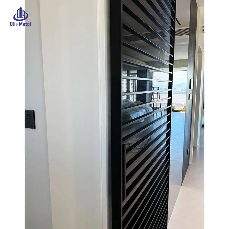 Horizontal Louvered Aluminum Sliding Partition Door | Premium Space Divider for Residential Construction Projects - Image 6