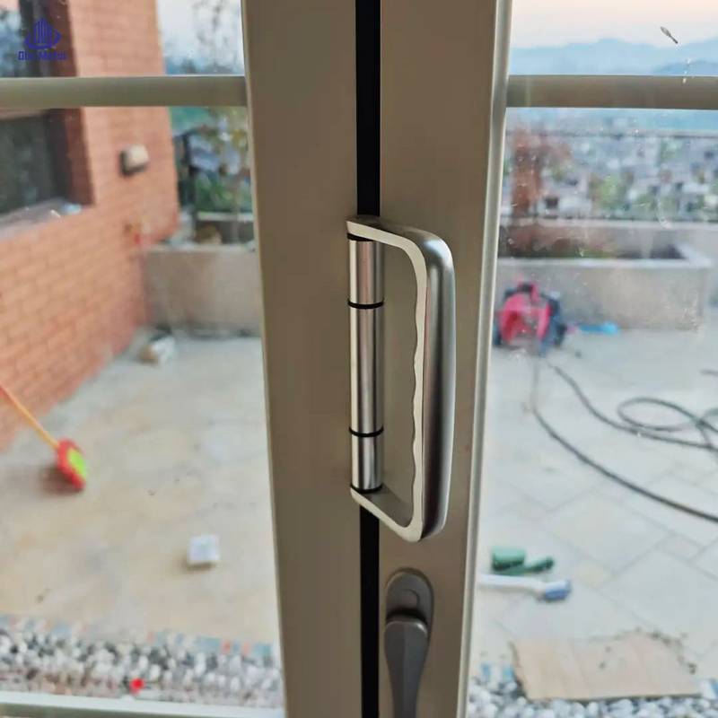 White Grille Aluminum Folding Patio Door | Premium Anti-Pinch Glazing Doors for Villa Terrace Projects - Image 5