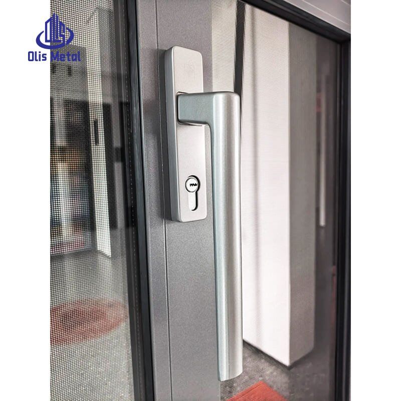 Silver Gray Thermal Insulated Aluminum Screen Sliding Door | Superior Soundproof Energy-Saving System for Residential Construction - Image 6
