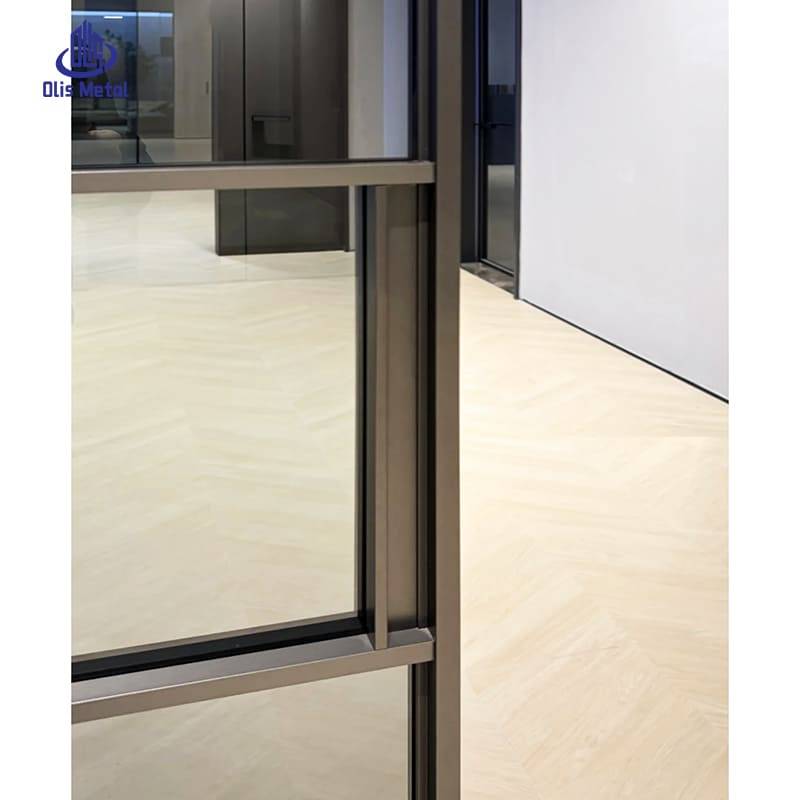 Grating Design Slim-Frame Concealed Pocket Door | Tempered Glass Sliding Doors for Villa Construction Projects - Image 7