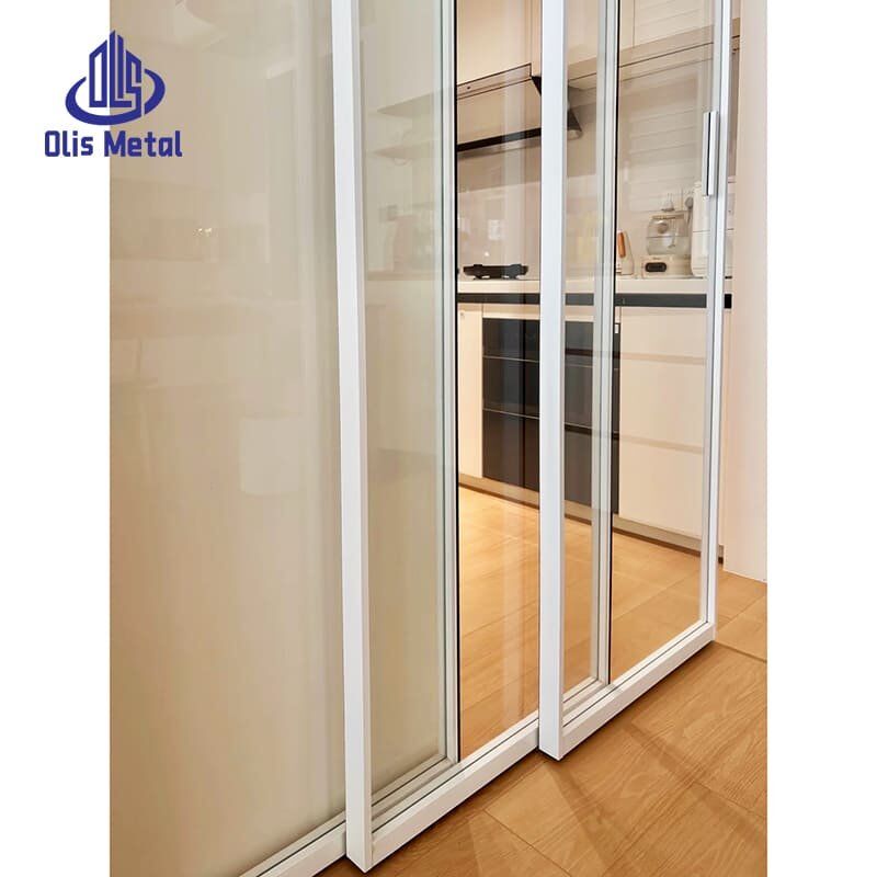 Refined Aluminum Kitchen Triple Partition Sliding Door | Superior Sound-Dampening Glass for High-End Residential Upgrades - Image 5
