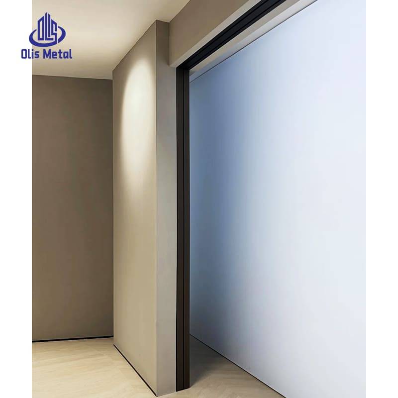 Hidden Grid Aluminum Glass Sliding Partition Door | Premium Soundproof Space Divider for Villa Interiors - Image 5