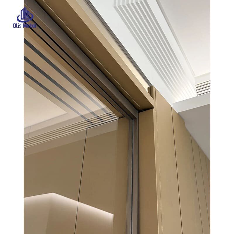 Concealed Aluminum Pocket Sliding Glass Door | Luxurious Flush-Wall Kitchen Divider for High-End Villa Projects - Image 4