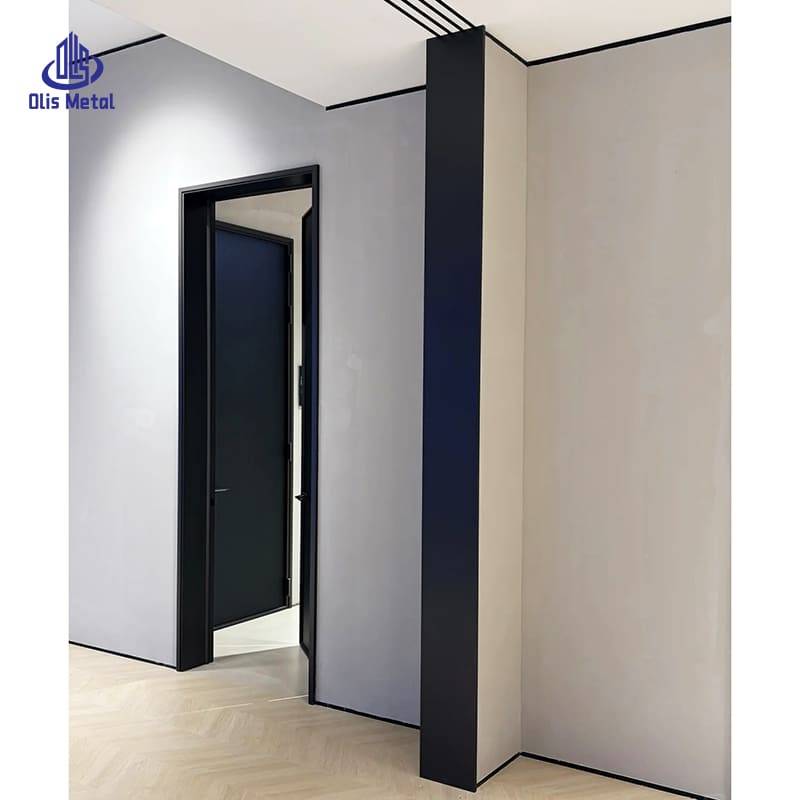 Grating Design Slim-Frame Concealed Pocket Door | Tempered Glass Sliding Doors for Villa Construction Projects - Image 6