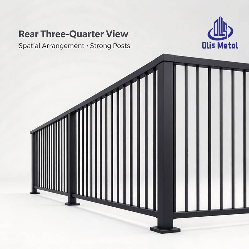Premium Black Aluminum Balcony Balustrade for Villa Apartment Safe easy to install Railing handrails - Image 5