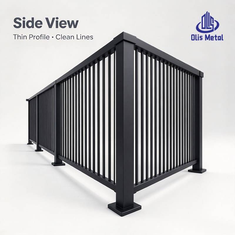 Premium Black Aluminum Balcony Balustrade for Villa Apartment Safe easy to install Railing handrails