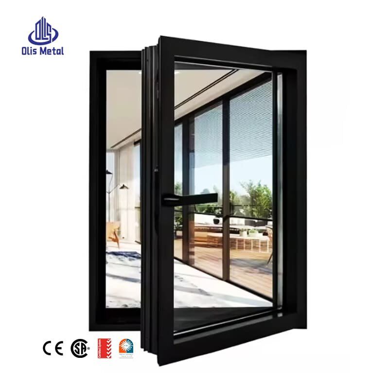 Elegant Aluminum Casement Window with Insect Screen, High-Performance Thermal Insulated for Modern Home Projects - Image 4