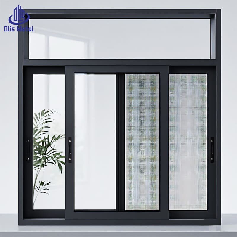 Weatherproof Wind Resistance Premium Aluminum Sliding Glass Window with Integrated Insect Mesh Screen