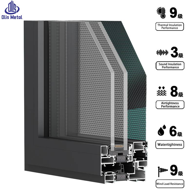 Series 95 Ultra-Narrow Frame Panoramic Double-Sash Inward-Opening Casement Window