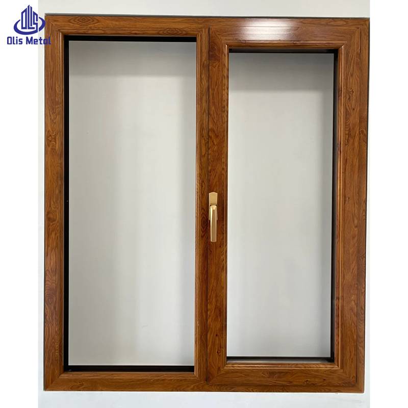 Thermal Insulated Wood Grain Aluminum Double Glazed Tilt Turn Window Casement Windows - Image 2