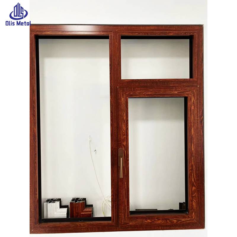 Thermal Insulated Wood Grain Aluminum Double Glazed Tilt Turn Window Casement Windows - Image 3