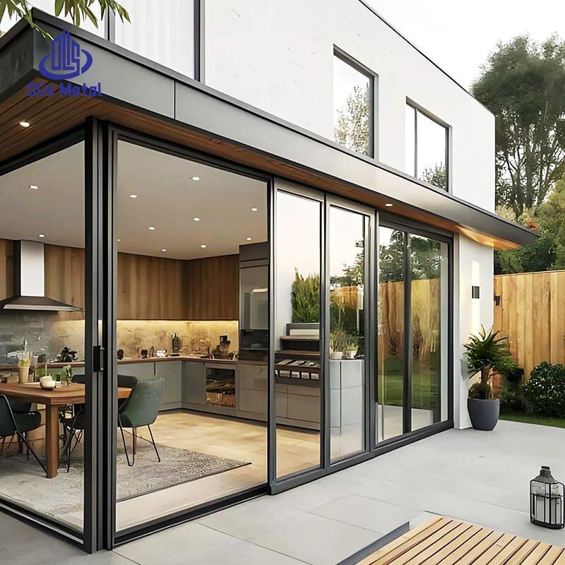 Black Aluminum 2-Panel Double Sliding Clear Glass Door | Premium Heavy-Duty Patio Access for Residential - Image 2