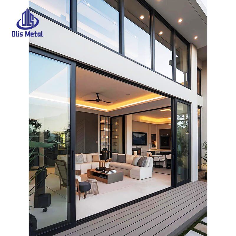 Black Aluminum 2-Panel Double Sliding Clear Glass Door | Premium Heavy-Duty Patio Access for Residential - Image 3