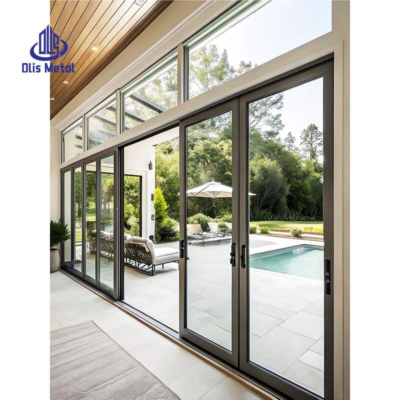 Black Aluminum 2-Panel Double Sliding Clear Glass Door | Premium Heavy-Duty Patio Access for Residential - Image 4