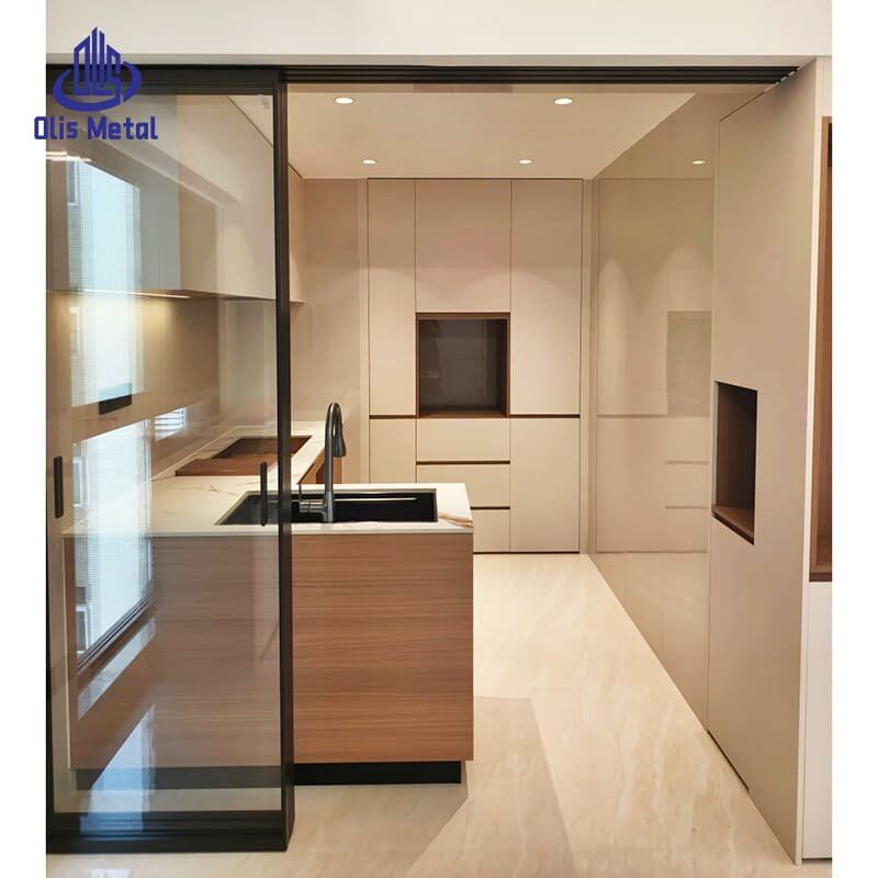 Slim 3-Panel Aluminum Sliding Glass Doors | Premium Seamless Partition for Builders - Image 3
