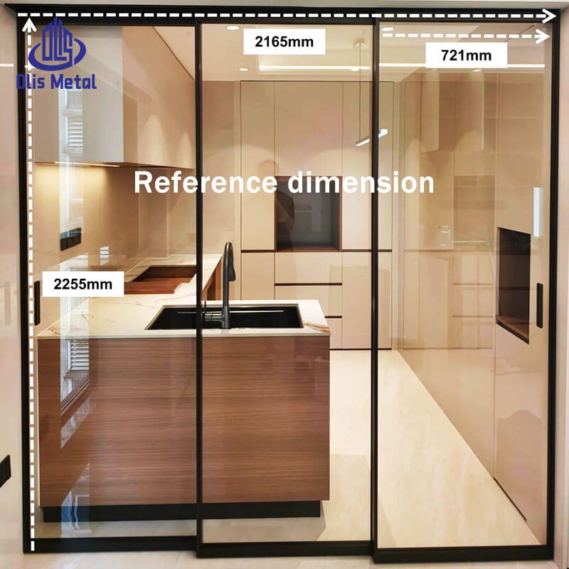 Slim 3-Panel Aluminum Sliding Glass Doors | Premium Seamless Partition for Builders - Image 2