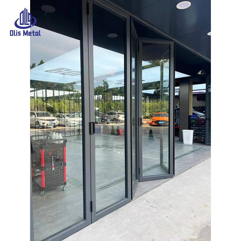 Multi-Panel Aluminum Folding Doors | soundproof double-glazed tempered glass Bifold door for Commercial Projects - Image 3